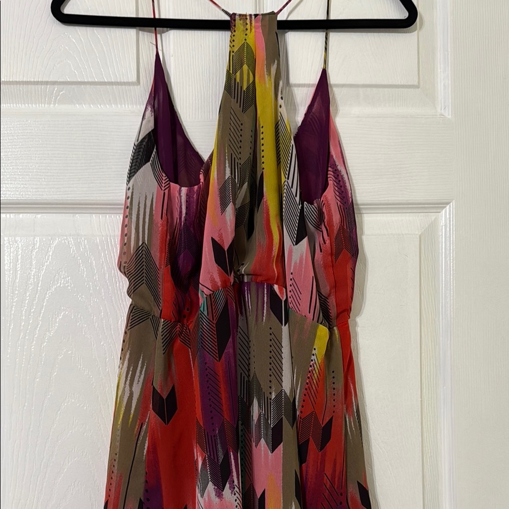 Multicolor Chevron Pattern Dress - Picture 3 of 4